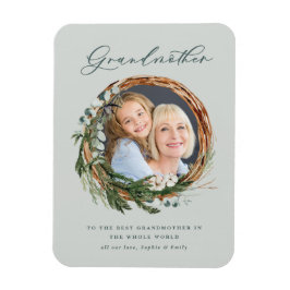 modernes elegantes Foto mit Blattwerk Magnet