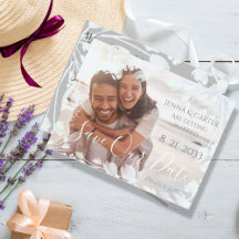 Modernes elegantes Foto-Overlay Minimalistisch QRC