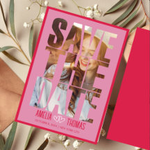 Modernes elegantes Foto Save the Date Hochzeit