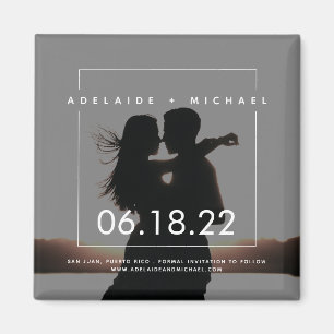 Modernes elegantes Foto Save the Date Magnet