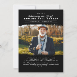 Modernes elegantes Foto zur Beerdigung des Lebens Einladung