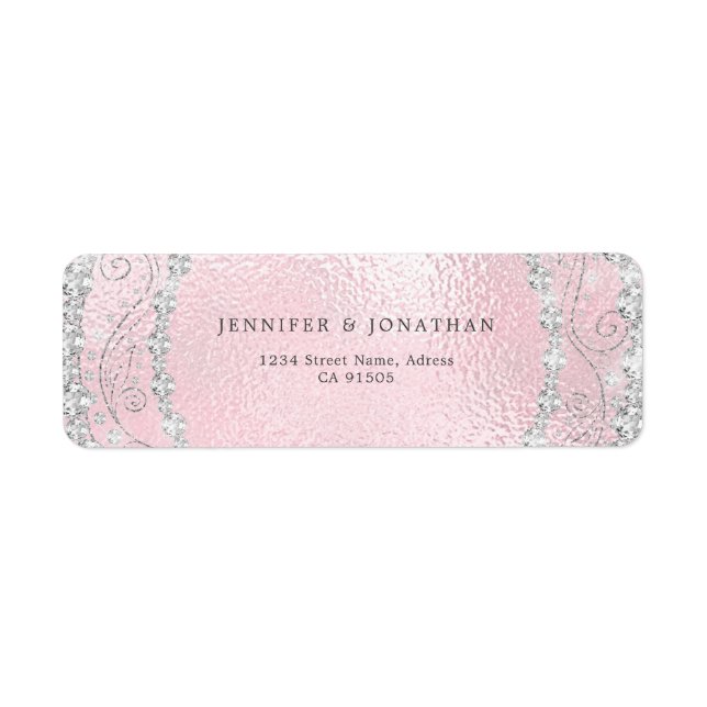 Modernes elegantes Funkelnd Diamond Chic Pink (Vorne)