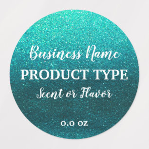 Modernes, elegantes Geschäft mit Black Glitzer-Leb Etiketten