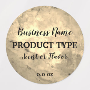 Modernes, elegantes Geschäft mit Kerzen aus Marmor Etiketten