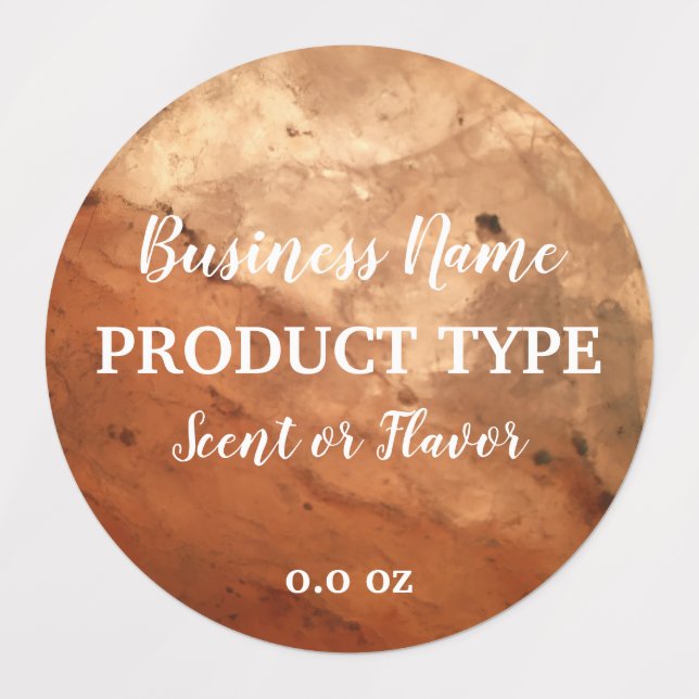 Modernes, elegantes Geschäft mit Kerzen aus Marmor Etiketten (Design 1)