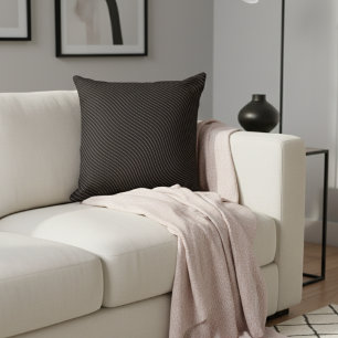Modernes, elegantes gestreiftes Schwarz Kissen