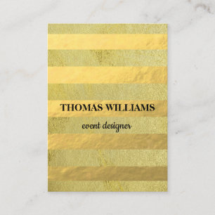 Modernes, elegantes Gold Background Streifen Muste Visitenkarte
