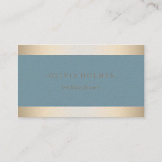 Modernes elegantes Gold Foil Metal Beruflich Busin Visitenkarte (Vorderseite)