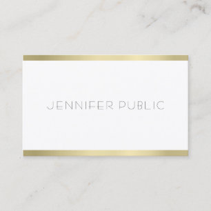 Modernes, elegantes Gold-Look Minimalistische Vorl Visitenkarte