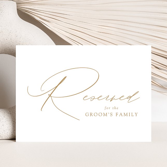 Modernes, elegantes Gold-Script-Hochzeitszeichen v (Von Creator hochgeladen)