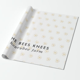 Modernes & elegantes Golden Honey Beekeeper Geschenkpapier
