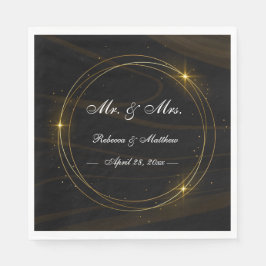 Modernes elegantes Goldenes Licht Serviette