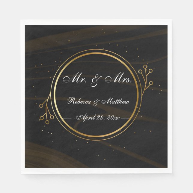 Modernes elegantes Goldenes Licht Serviette (Vorderseite)