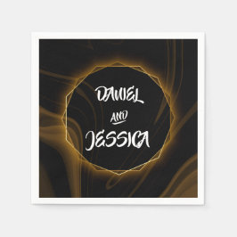 Modernes elegantes Goldenes Licht Serviette