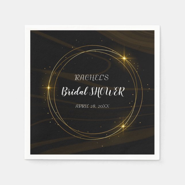 Modernes elegantes Goldenes Licht Serviette (Vorderseite)