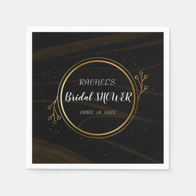 Modernes elegantes Goldenes Licht Serviette (Vorderseite)