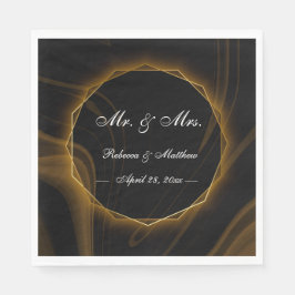 Modernes elegantes Goldenes Licht Serviette