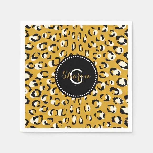Modernes, elegantes, goldfarbenes Muster Serviette (Vorderseite)