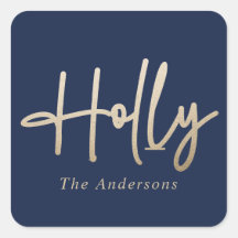 Modernes, elegantes, goldmarineblaues Skript