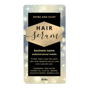 Modernes, elegantes Haar-Script-Serumlabel