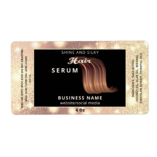Modernes, elegantes Haar-Script-Serumlabel