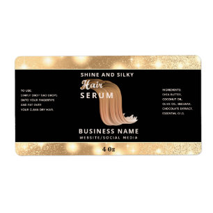 Modernes, elegantes Haar-Script-Serumlabel