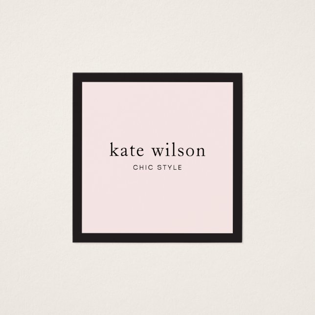 Modernes elegantes helles Rosa Beruflicher Platz (Vorderseite)