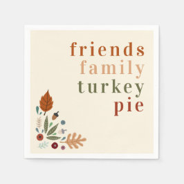 Modernes Elegantes Herbst Erntedank Abendessen Serviette