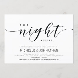 Modernes elegantes Hochzeitsdinner Probe Einladung