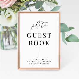 Modernes Elegantes Hochzeitsegment Foto Gästebuch
