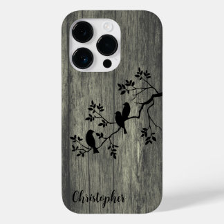 Modernes, elegantes Holz - Baum und Krähe - Holz Case-Mate iPhone 14 Pro Hülle