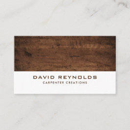 Modernes elegantes Holzschnitzwerk Visitenkarte