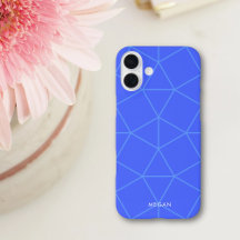 Modernes elegantes Indigo Blue Geometric