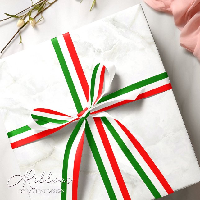 Modernes, elegantes italienisches Flaggenband Satinband (Von Creator hochgeladen)