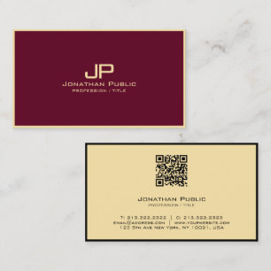 Modernes, elegantes Kalligrafie-Skript Bordeaux & Visitenkarte