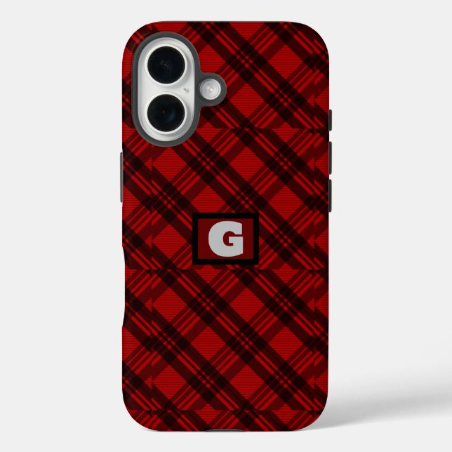 Modernes Elegantes Kariert Case-Mate iPhone Hülle (Rückseite)
