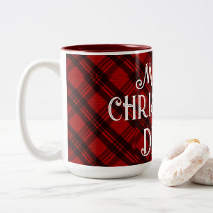 Modernes & elegantes Kariert Zweifarbige Tasse