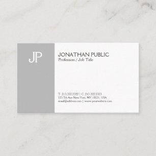 Modernes elegantes kreatives Monogramm-sauberes Visitenkarte