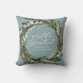 Modernes, elegantes, leafarbenes Foto Großmutter Kissen