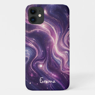 Modernes, elegantes Lila Goldmarmor Personalisiert Case-Mate iPhone Hülle