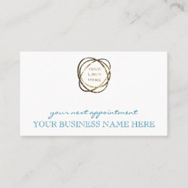 Modernes elegantes Logo der Aqua Custom Business Terminkarte