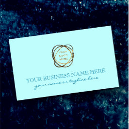 Modernes elegantes Logo der Aqua Custom Business Visitenkarte