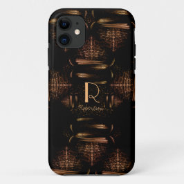 Modernes elegantes, luxuriöses Black and Gold Mono Case-Mate iPhone Hülle