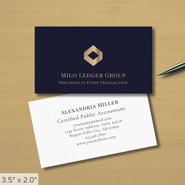 Modernes elegantes Luxus-Logo Visitenkarte (Von Creator hochgeladen)