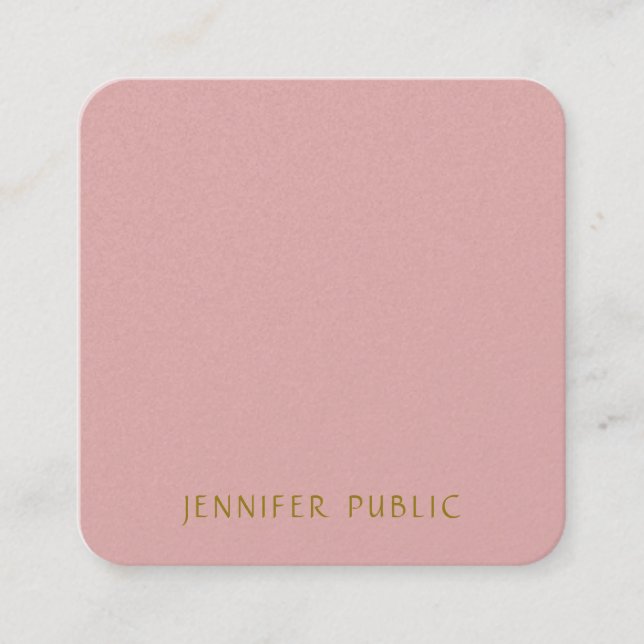 Modernes, elegantes Luxus-Template Beruflich Quadratische Visitenkarte (Vorderseite)