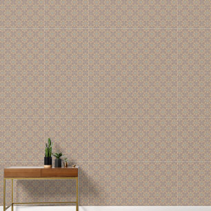 Modernes, elegantes Mandala-Blume-Muster Braun Tapete