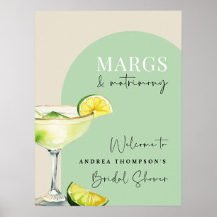 Modernes elegantes Margs- und Matrimont-Brautparty Poster