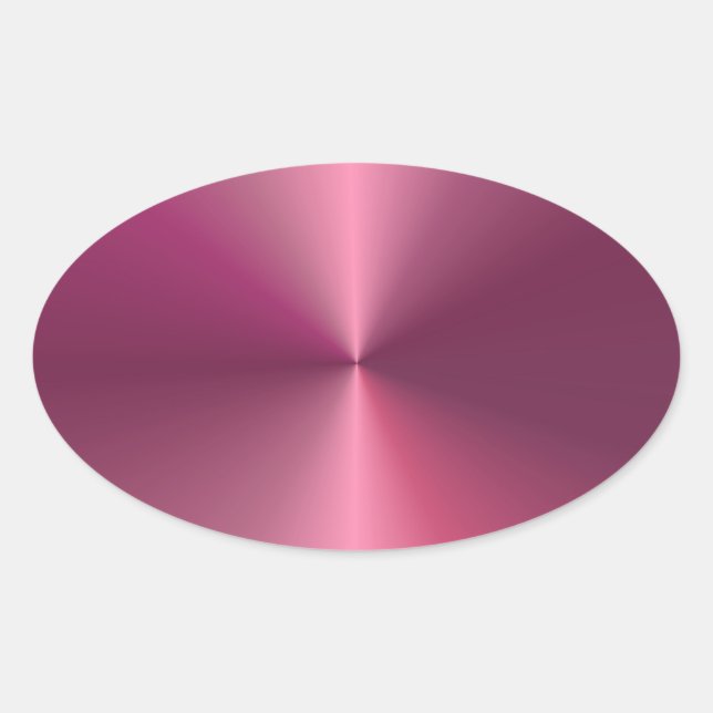 Modernes, elegantes, metallisches Aussehen Ovaler Aufkleber (Vorderseite)