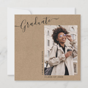 Modernes Elegantes Minimal Kraft 1 Foto   ABSCHLUS Ankündigung