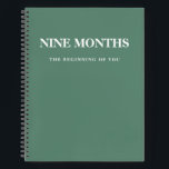 Modernes Elegantes Minimales Geschenk für grüne Sc Notizbuch<br><div class="desc">Modernes Elegantes Minimales Geschenk für grüne Schwangerschaft</div>